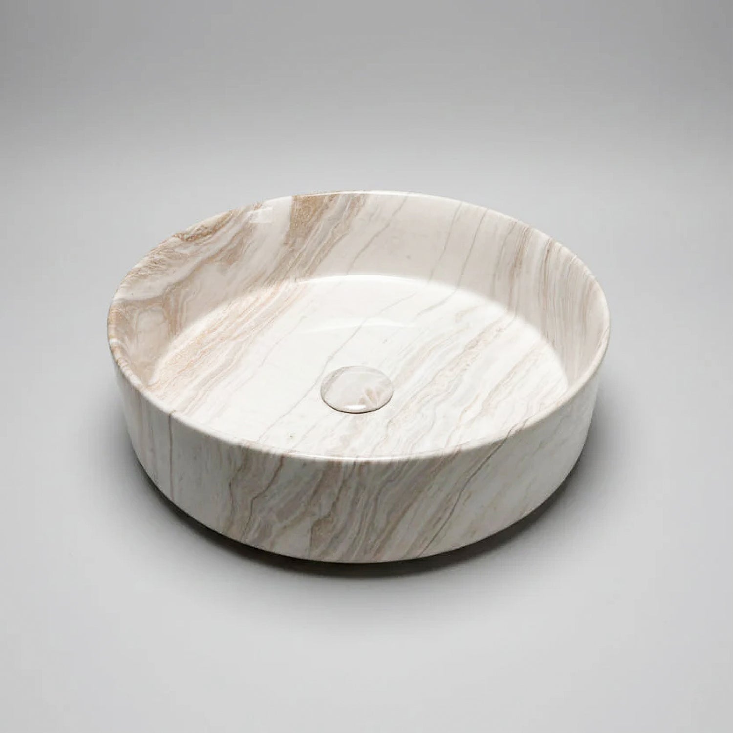 CLAYA Terra-40 Ceramic Above Counter Basin – Gloss Stone Marble