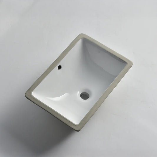 CLAYA UM-465 Under Counter Ceramic Basin with Overflow– Gloss White