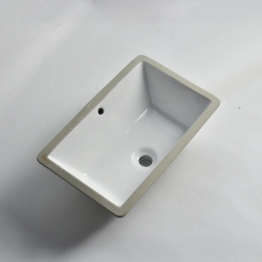 CLAYA UM-5334 Under Counter Ceramic Basin with Overflow– Gloss White