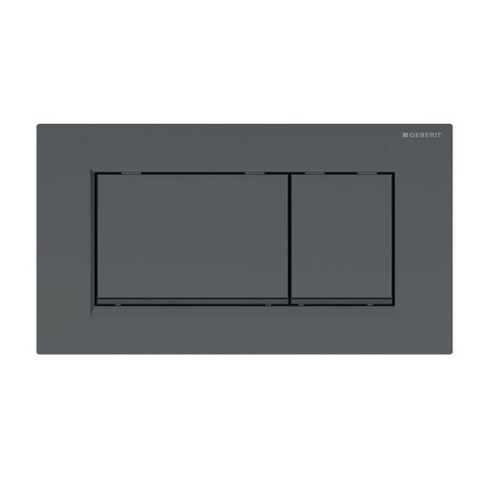 Geberit Sigma30 Dual Flush Plate – Matte Black with Black Trim