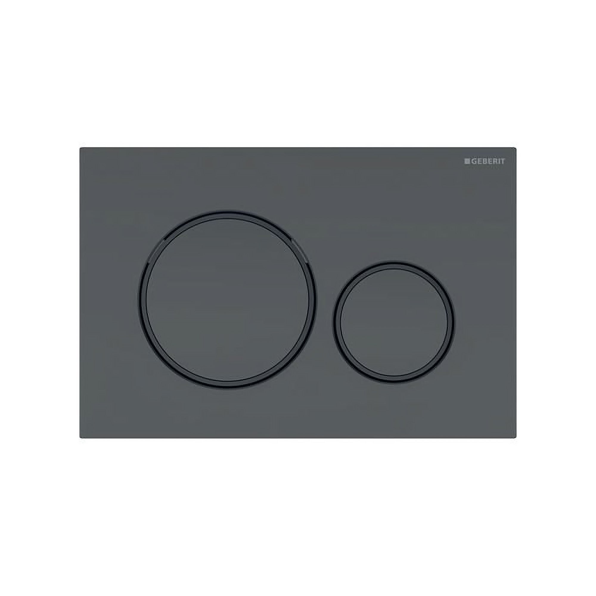 Geberit Sigma20 Dual Flush Plate – Matte Black with Black Trim