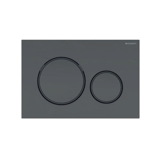 Geberit Sigma20 Dual Flush Plate – Matte Black with Black Trim