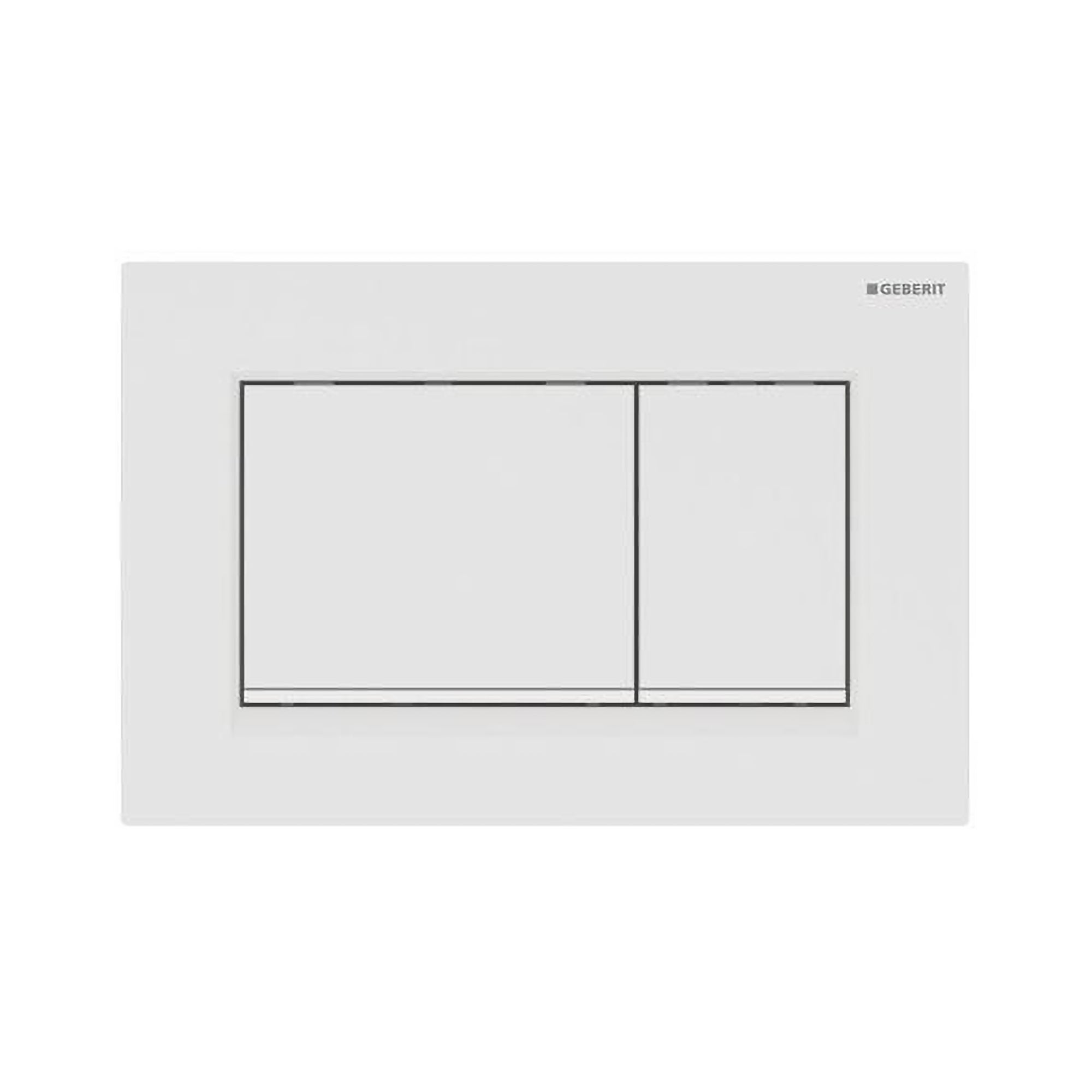 Geberit Sigma30 Dual Flush Plate – Matte White with White Trim