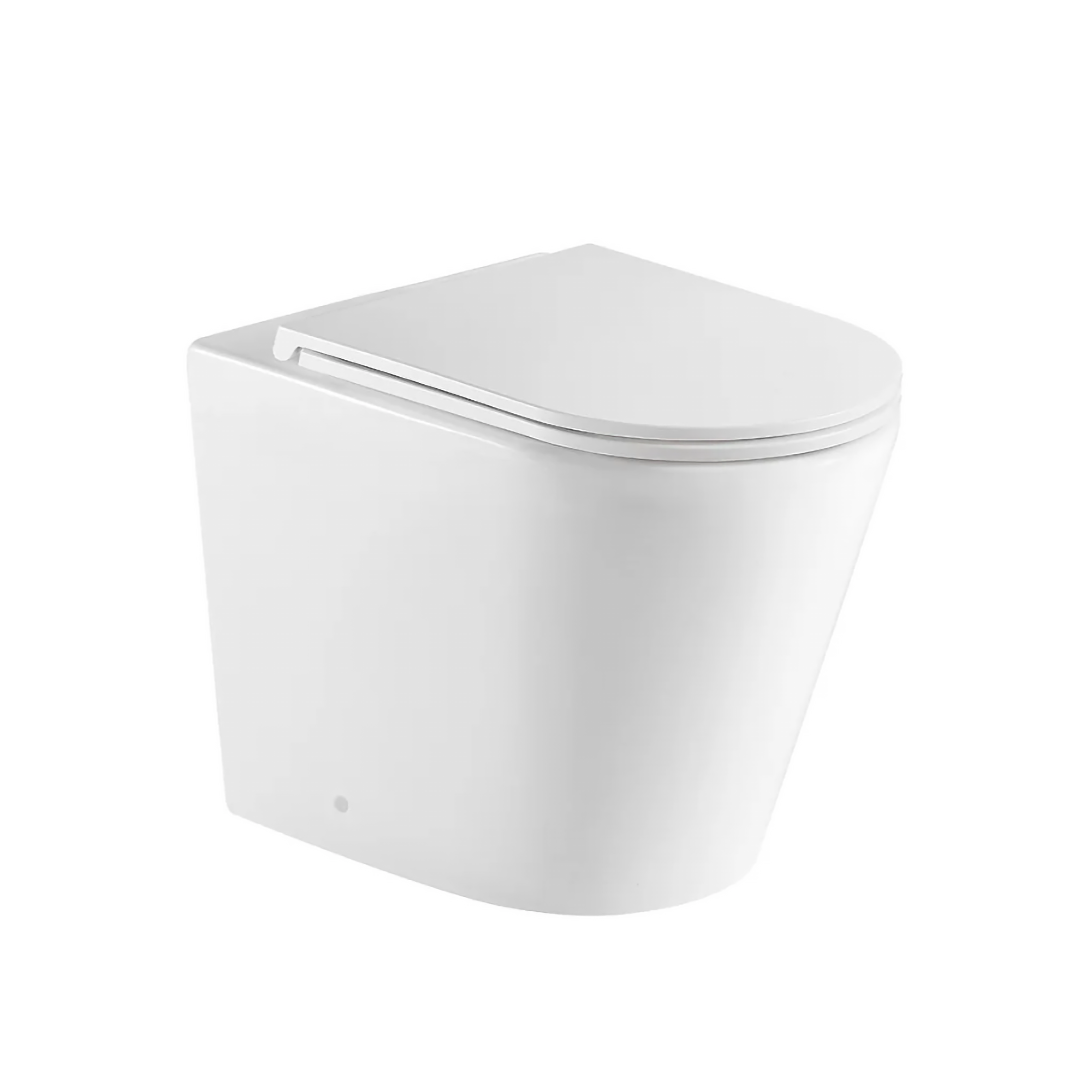 Mercio BERLIN99 Rimless Wall Faced Floor Pan – Gloss White