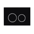 Load image into Gallery viewer, R&T Dual Flush Push Plate with Round Button – Matte Black

