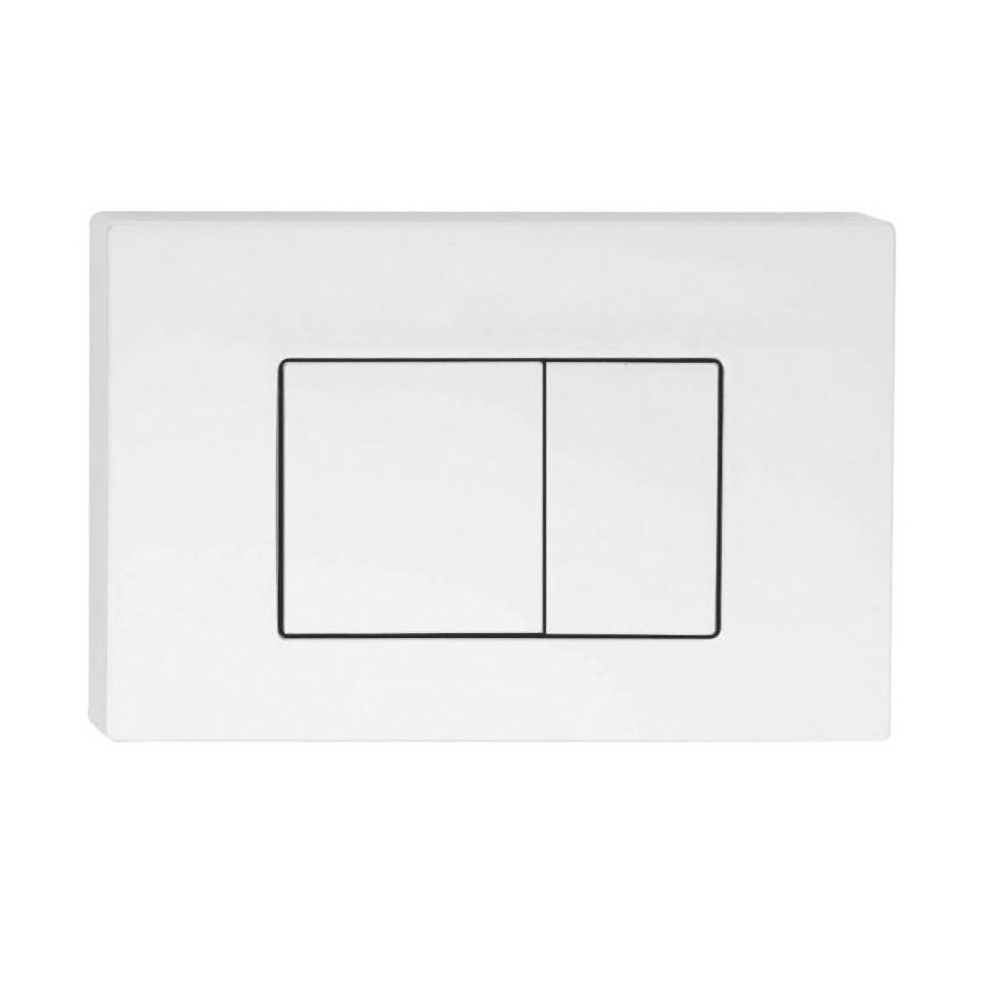 R&T Dual Flush Push Plate Square Button – White