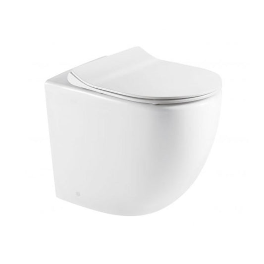 Mercio RAUL99 Rimless Wall Faced Floor Pan – Gloss White