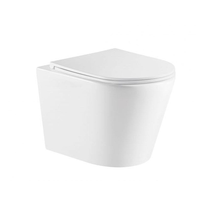 Mercio ZARA66 Wall Hung Toilet Pan with Soft Close Seat - White