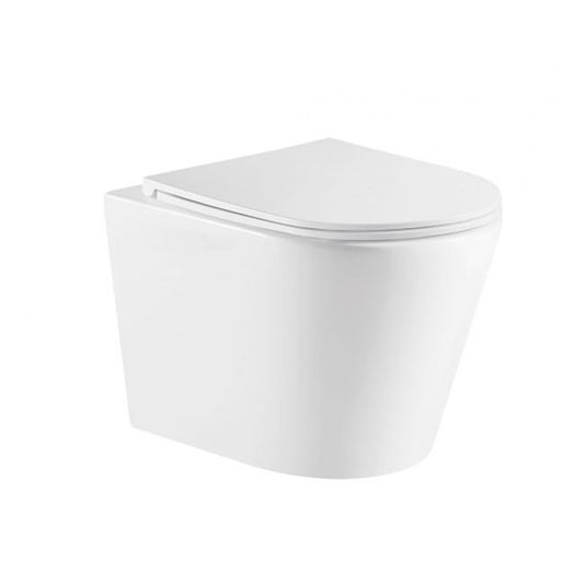 Mercio ZARA66 Wall Hung Toilet Pan with Soft Close Seat - White