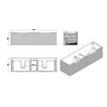 Load image into Gallery viewer, Vienna 1500mm Wall Hung Fluted Vanity Cabinet -Matte White

