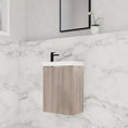 Load image into Gallery viewer, Vienna 450mm Wall Hung Vanity with Polymarble Top - White Oak
