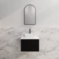 Load image into Gallery viewer, Vienna 600mm Wall Hung Fluted Vanity Cabinet - Matte Black
