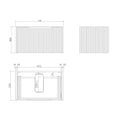 Load image into Gallery viewer, Vienna 750mm Wall Hung Fluted Vanity Cabinet - Matte White
