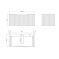 Load image into Gallery viewer, Vienna 900mm Wall Hung Fluted Vanity Cabinet - American Oak
