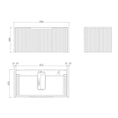 Load image into Gallery viewer, Vienna 900mm Wall Hung Fluted Vanity Cabinet - Matte White
