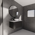 Load image into Gallery viewer, Vienna 750mm Wall Hung Fluted Vanity Cabinet - Matte Black
