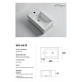 Load image into Gallery viewer, CLAYA WH-46-R Ceramic Above Counter or Wall Hung Basin – Right Tap Hole - Gloss White
