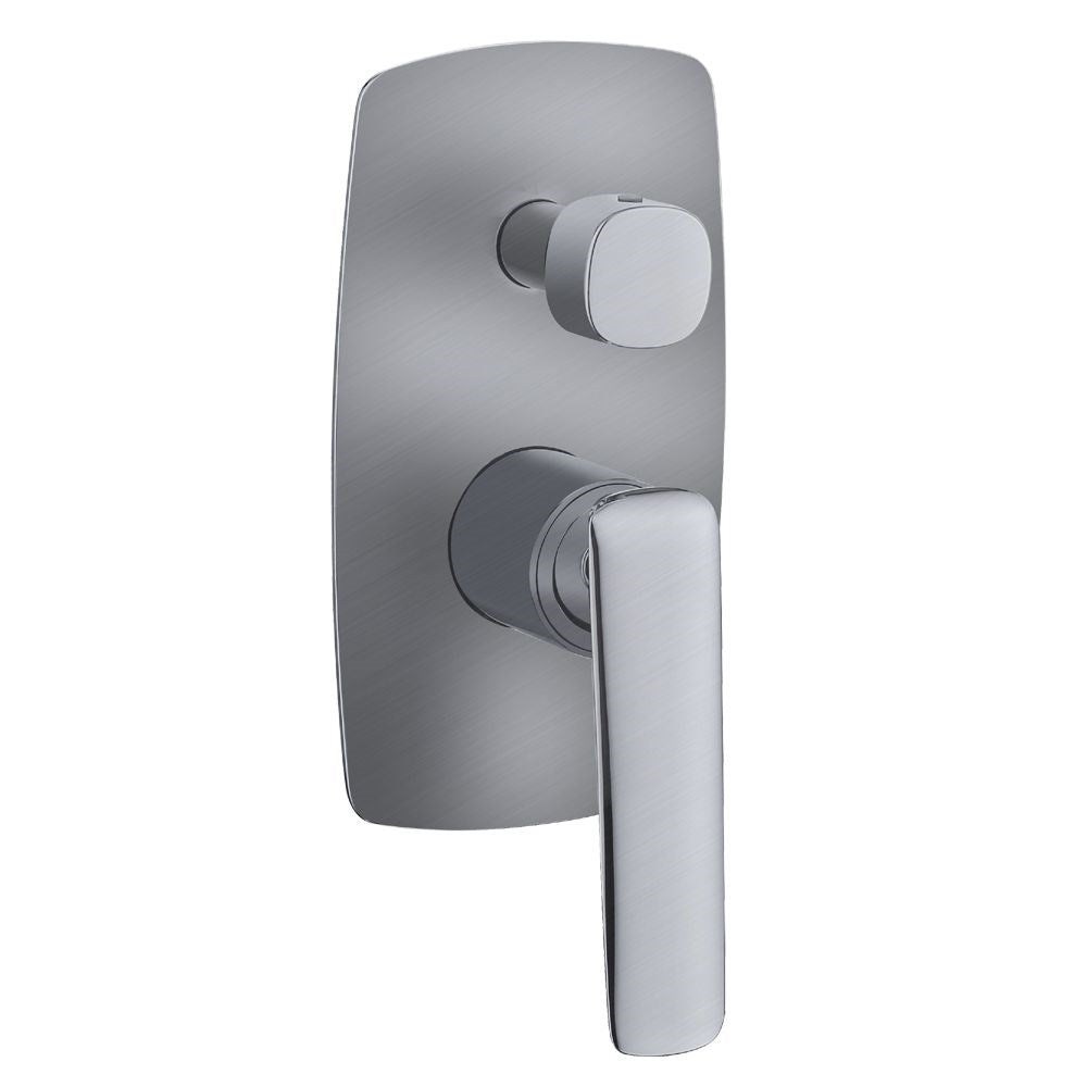 Wall Mixer Tap with Diverter - Brushed Nickel | BELLINO