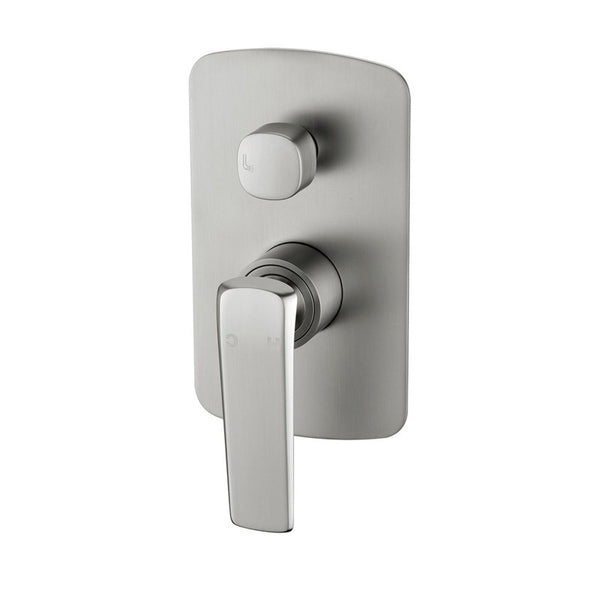 ESPERIA wall mixer tap with diverter in brushed nickel