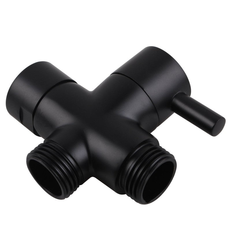 Brass Round Toilet Bidet Spray Diverter - Black