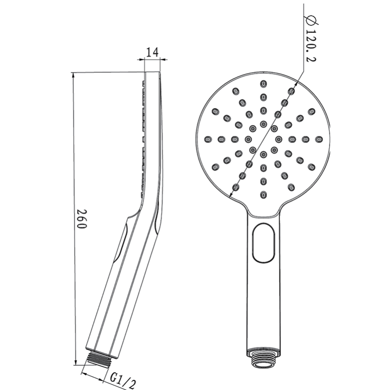 Experience versatility with our ABS 3 Functions Handheld Shower Head in light brushed brass. Enjoy multiple spray patterns for a customized shower | Ezymall-Hand Held Shower Head-Ezymall AU