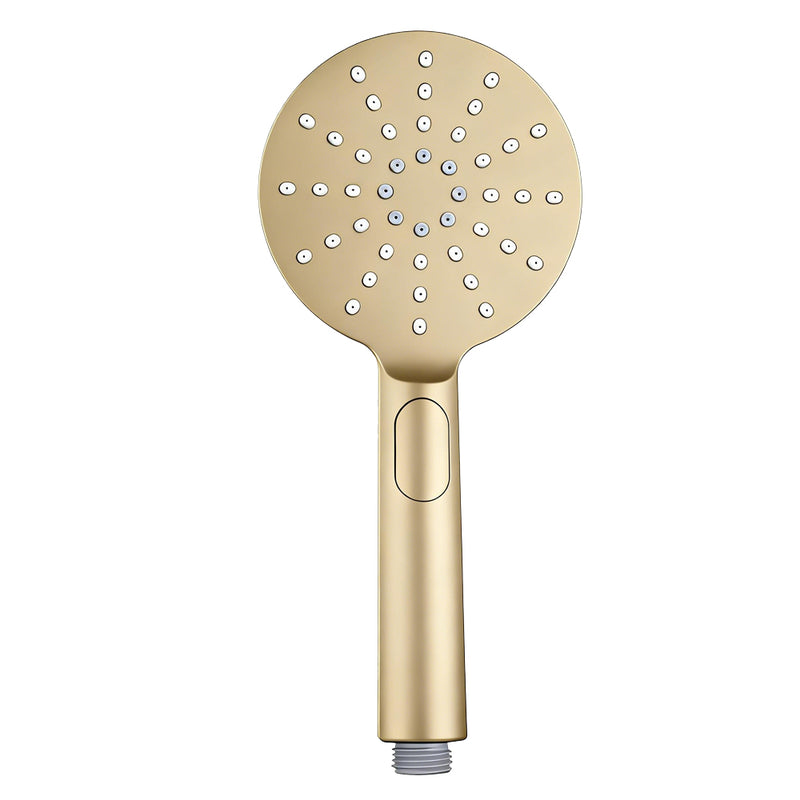 Experience versatility with our ABS 3 Functions Handheld Shower Head in light brushed brass. Enjoy multiple spray patterns for a customized shower | Ezymall-Hand Held Shower Head-Ezymall AU