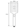 Load image into Gallery viewer, Experience versatility with our ABS 3 Functions Handheld Shower Head in Square Black. Shop now at Ezymall Australia for quality bathroom fixtures!-Hand Held Shower Head-Ezymall AU
