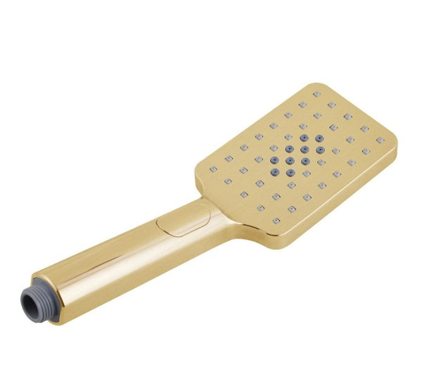 Upgrade your shower with our ABS 3 Functions Handheld Shower Head in Brushed Brass Gold. Multiple spray patterns. Shop now at Ezymall Australia!-Hand Held Shower Head-Ezymall AU