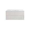 Load image into Gallery viewer, Upgrade your bathroom with the Bali 1200mm Wall Hung Vanity. Matt White finish, fluted design, spacious storage and premium top options.-Vanity-Handy Ceramic Top-Ezymall AU
