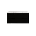 Load image into Gallery viewer, Upgrade your bathroom with the Bali 1200mm Double Bowl Vanity. Matt Black finish, fluted design and premium top options available.-Vanity-Handy Ceramic Top-Ezymall AU
