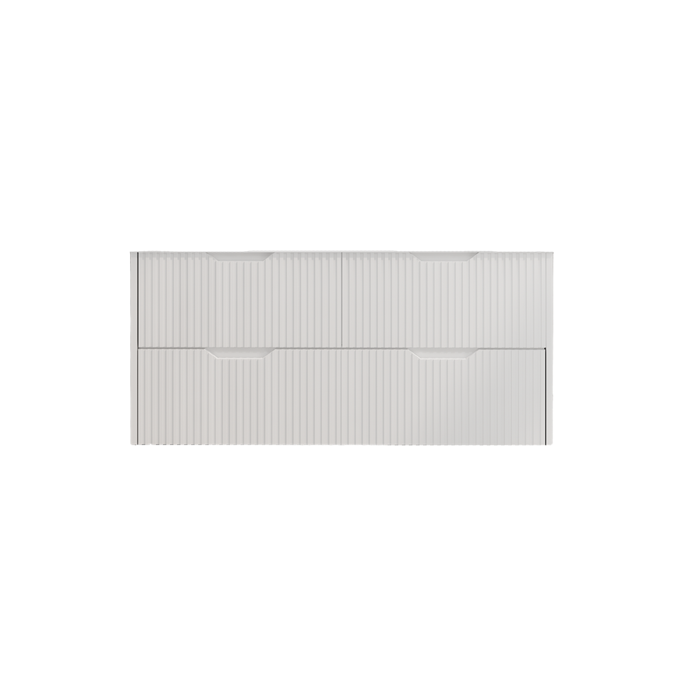Upgrade your bathroom with the Bali 1500mm Wall Hung Vanity. Matt White finish, fluted design, spacious storage and premium top options.-Vanity-Cabinet Only-Ezymall AU