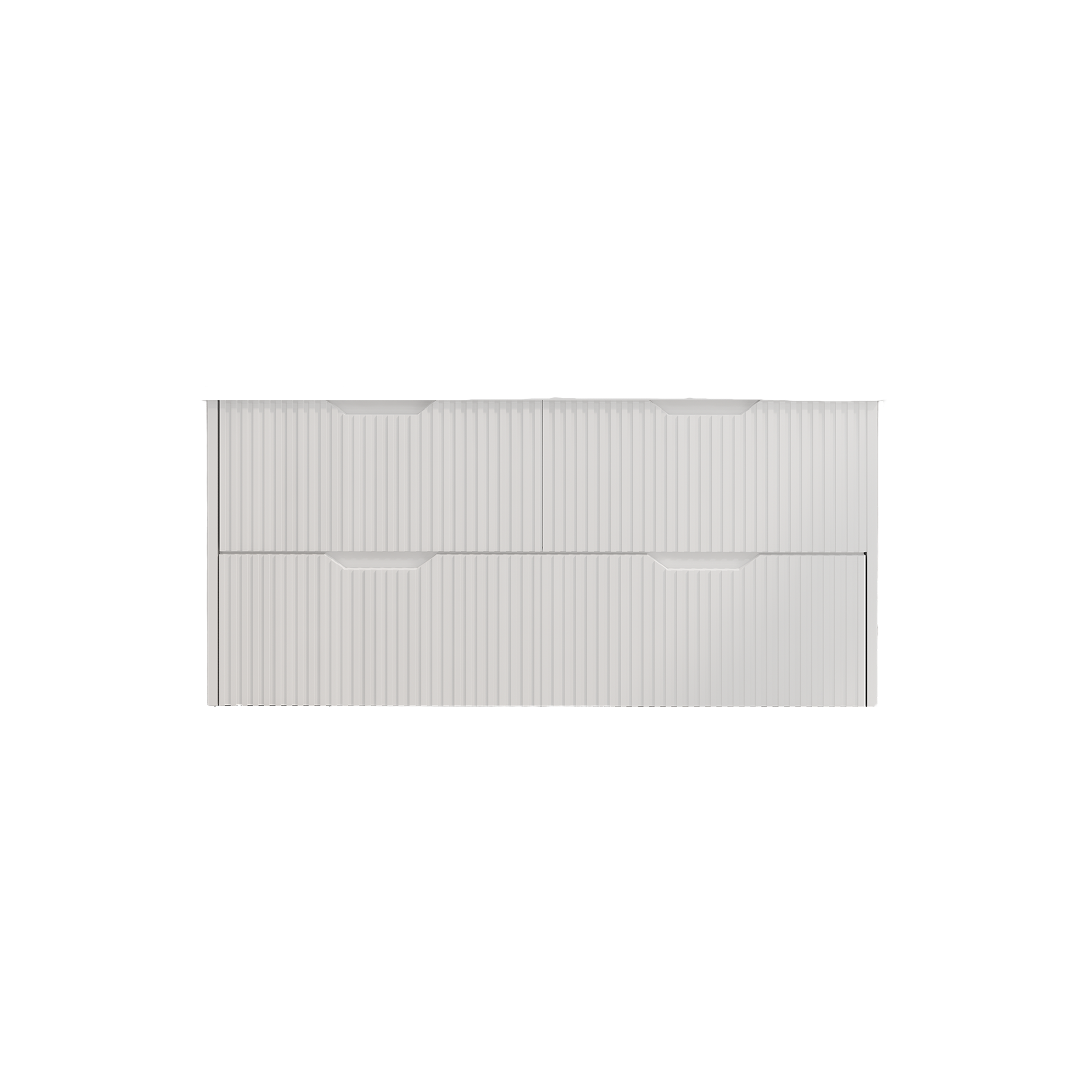 Upgrade your bathroom with the Bali 1500mm Double Bowl Wall Hung Vanity. Matt White finish, fluted design, spacious storage and premium top options.-Vanity-Cabinet Only-Ezymall AU