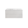 Load image into Gallery viewer, Upgrade your bathroom with the Bali 1500mm Double Bowl Wall Hung Vanity. Matt White finish, fluted design, spacious storage and premium top options.-Vanity-Handy Ceramic Top-Ezymall AU

