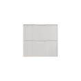 Load image into Gallery viewer, Upgrade your bathroom with the Bali 600mm Wall Hung Vanity. Matt White finish, fluted design, soft-close drawers and premium top options.-Vanity-Cabinet Only-Ezymall AU
