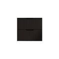 Load image into Gallery viewer, Upgrade your bathroom with the Bali 750mm Wall Hung Vanity. Matt Black finish, fluted design, soft-close drawers and premium top options.-Vanity-Cabinet Only-Ezymall AU
