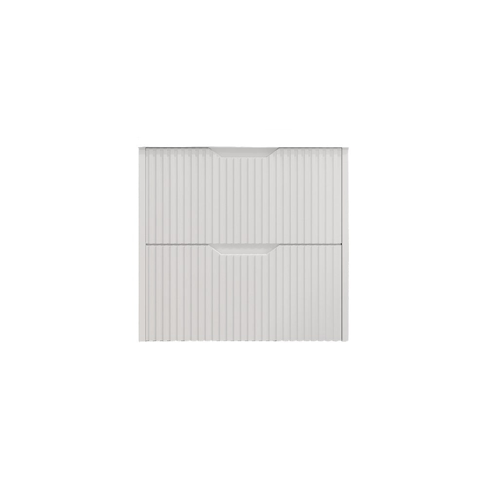 Upgrade your bathroom with the Bali 750mm Wall Hung Vanity. Matt White finish, fluted design, soft-close drawers and premium top options.-Vanity-Cabinet Only-Ezymall AU