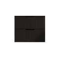 Load image into Gallery viewer, Upgrade your bathroom with the Bali 900mm Wall Hung Vanity. Matt Black finish, fluted design, soft-close drawers and premium top options.-Vanity-Cabinet Only-Ezymall AU
