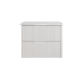 Load image into Gallery viewer, Upgrade your bathroom with the Bali 900mm Wall Hung Vanity. Matt White finish, fluted design, soft-close drawers and premium top options.-Vanity-White Carrara Stone Top-Ezymall AU
