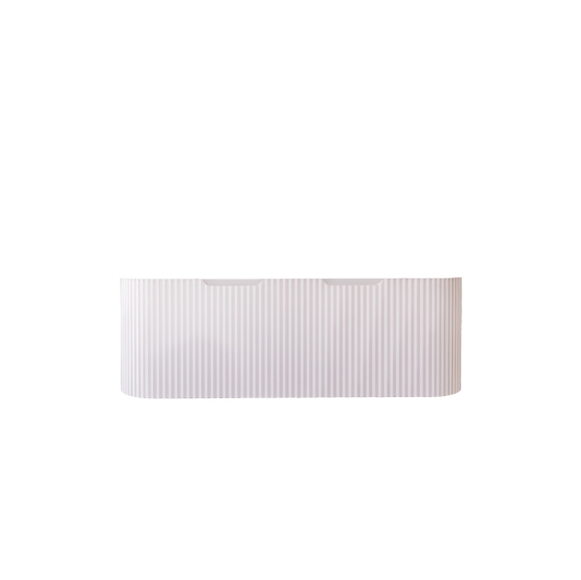 1500mm matte white fluted wall hung vanity with soft curved corners. Modern design with optional stone tops, perfect for contemporary bathrooms.-Vanity-Cabinet Only-Ezymall AU