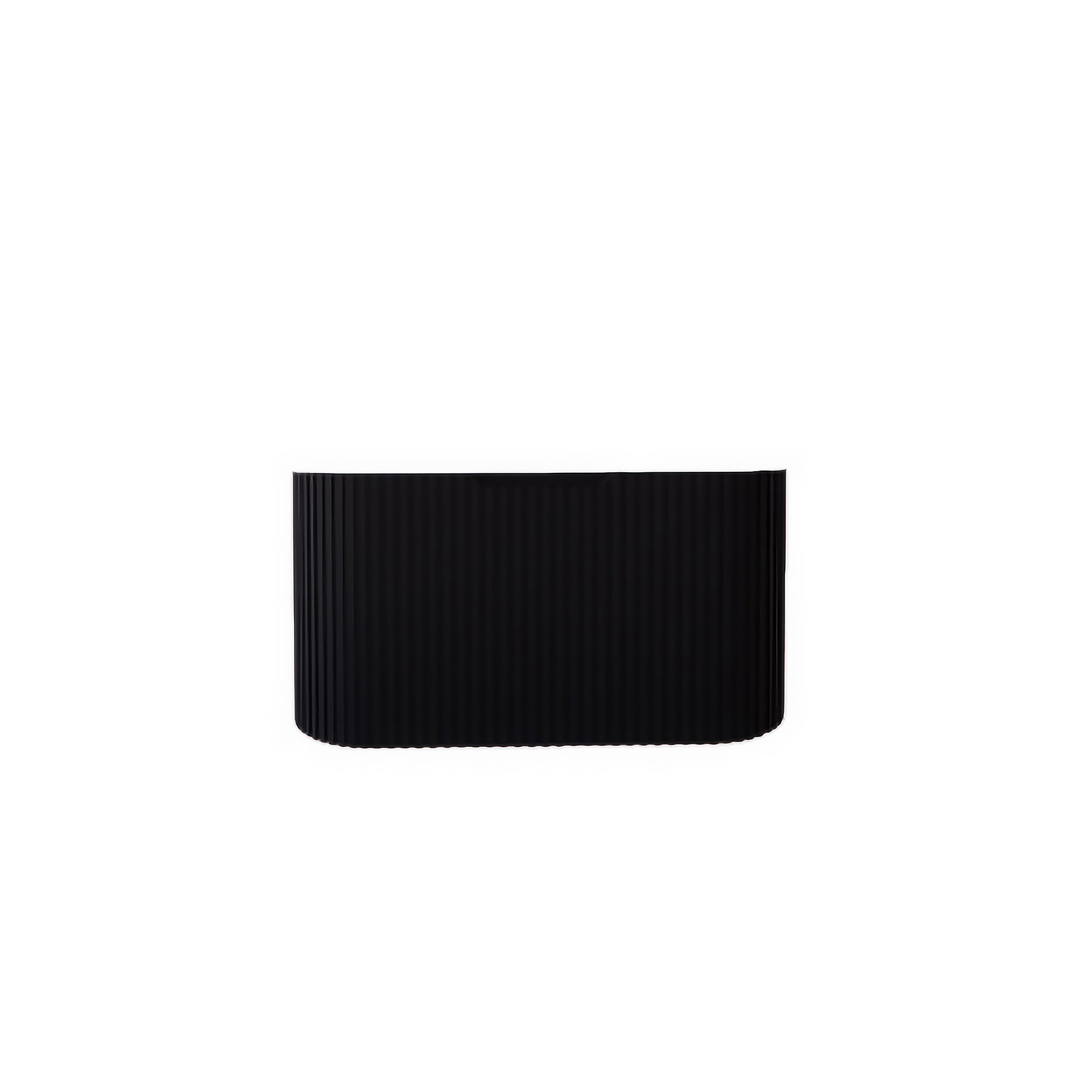750mm matte black fluted wall hung vanity with soft curved corners. Modern design with optional stone tops, perfect for contemporary bathrooms.-Vanity-Cabinet Only-Ezymall AU