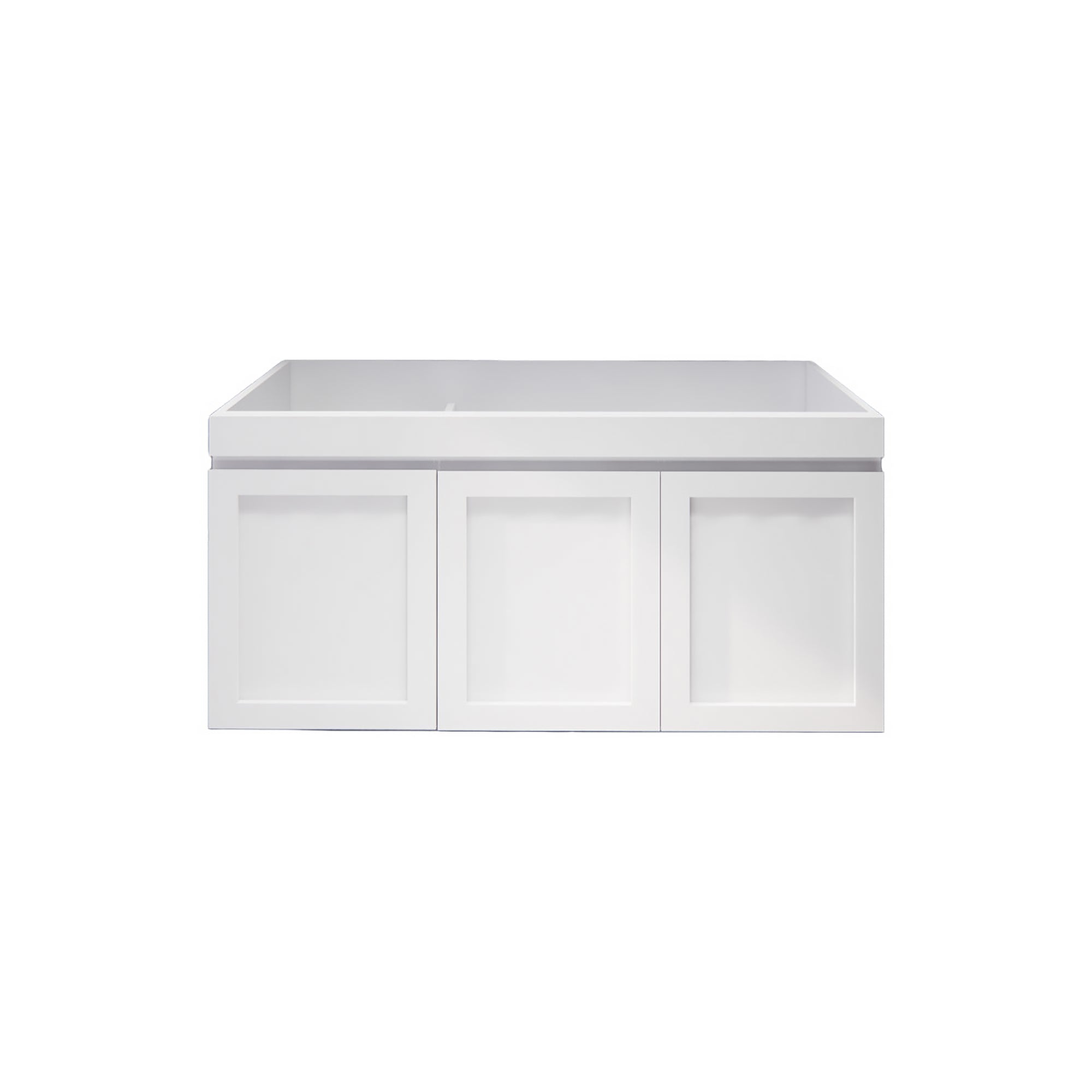 Upgrade your bathroom with the Miami 1178mm Wall Hung Vanity. Fluted design, flexible storage and premium top options available.-Vanity-Left Hand Drawer-Cabinet Only-Ezymall AU