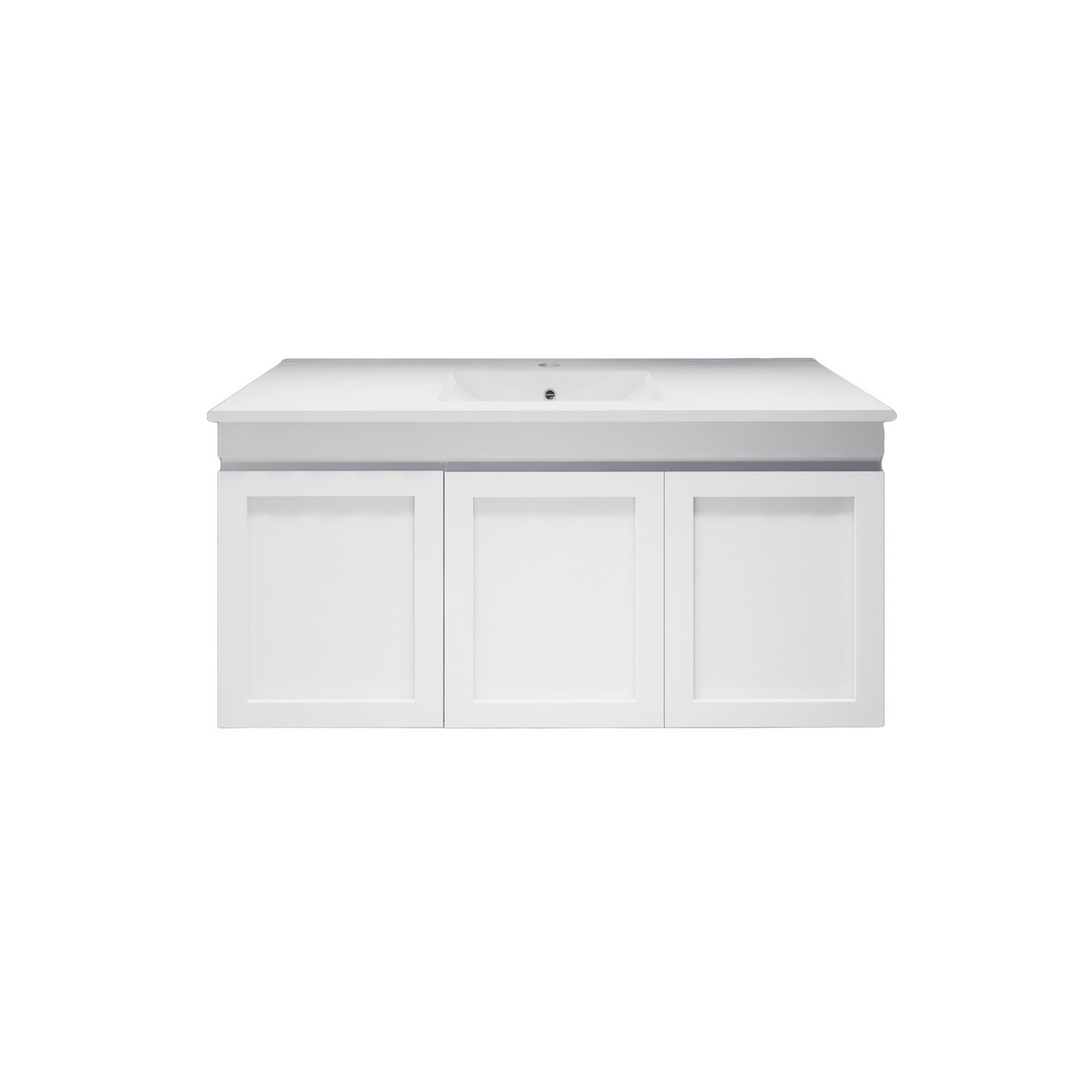 Upgrade your bathroom with the Miami 1500mm Wall Hung Vanity. Fluted design, spacious bench space and premium top options available.-Vanity-Single Bowl-Handy Ceramic Top-Ezymall AU