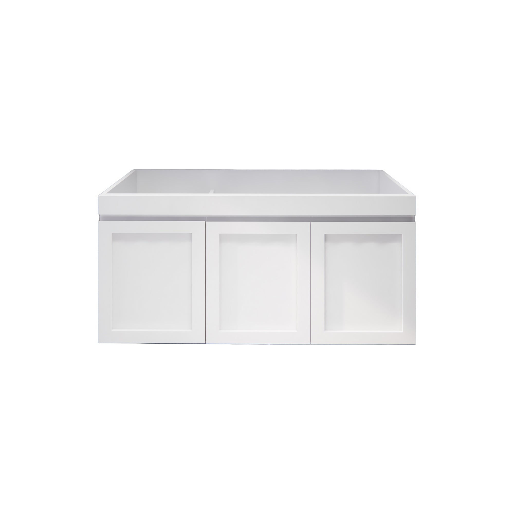 Upgrade your bathroom with the Miami 1500mm Wall Hung Vanity. Fluted design, spacious bench space and premium top options available.-Vanity-Single Bowl-Cabinet Only-Ezymall AU
