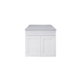 Load image into Gallery viewer, Upgrade your bathroom with the Miami 588mm Wall Hung Vanity. Matt White finish, fluted design and premium top options available.-Vanity-White Carrara Stone Top-Ezymall AU
