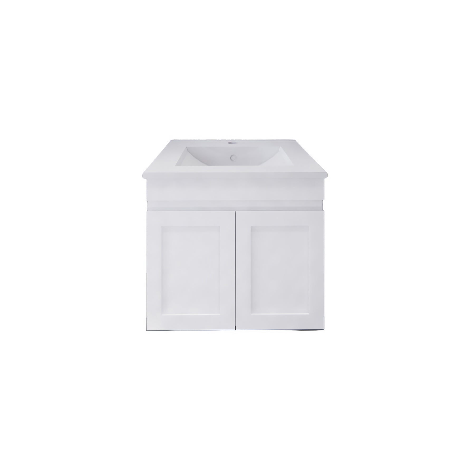 Upgrade your bathroom with the Miami 588mm Wall Hung Vanity. Matt White finish, fluted design and premium top options available.-Vanity-Handy Ceramic Top-Ezymall AU