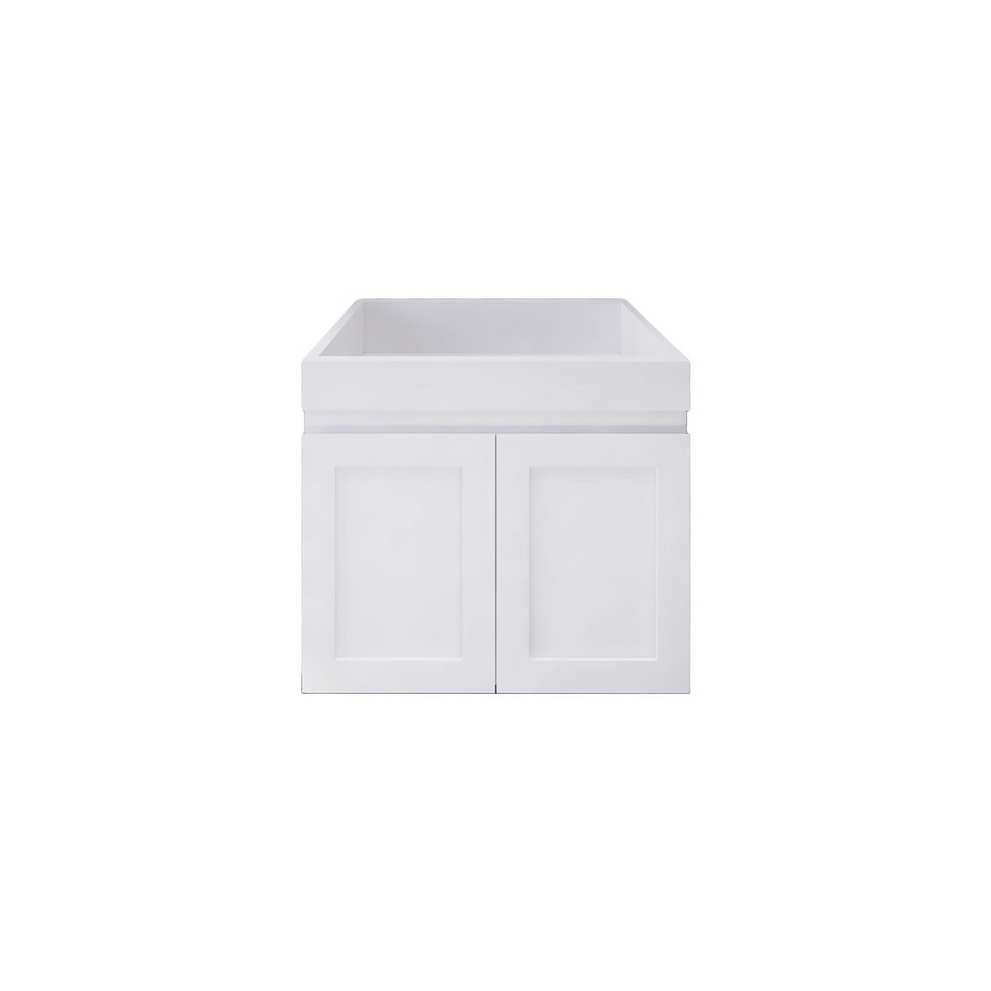 Upgrade your bathroom with the Miami 588mm Wall Hung Vanity. Matt White finish, fluted design and premium top options available.-Vanity-Cabinet Only-Ezymall AU