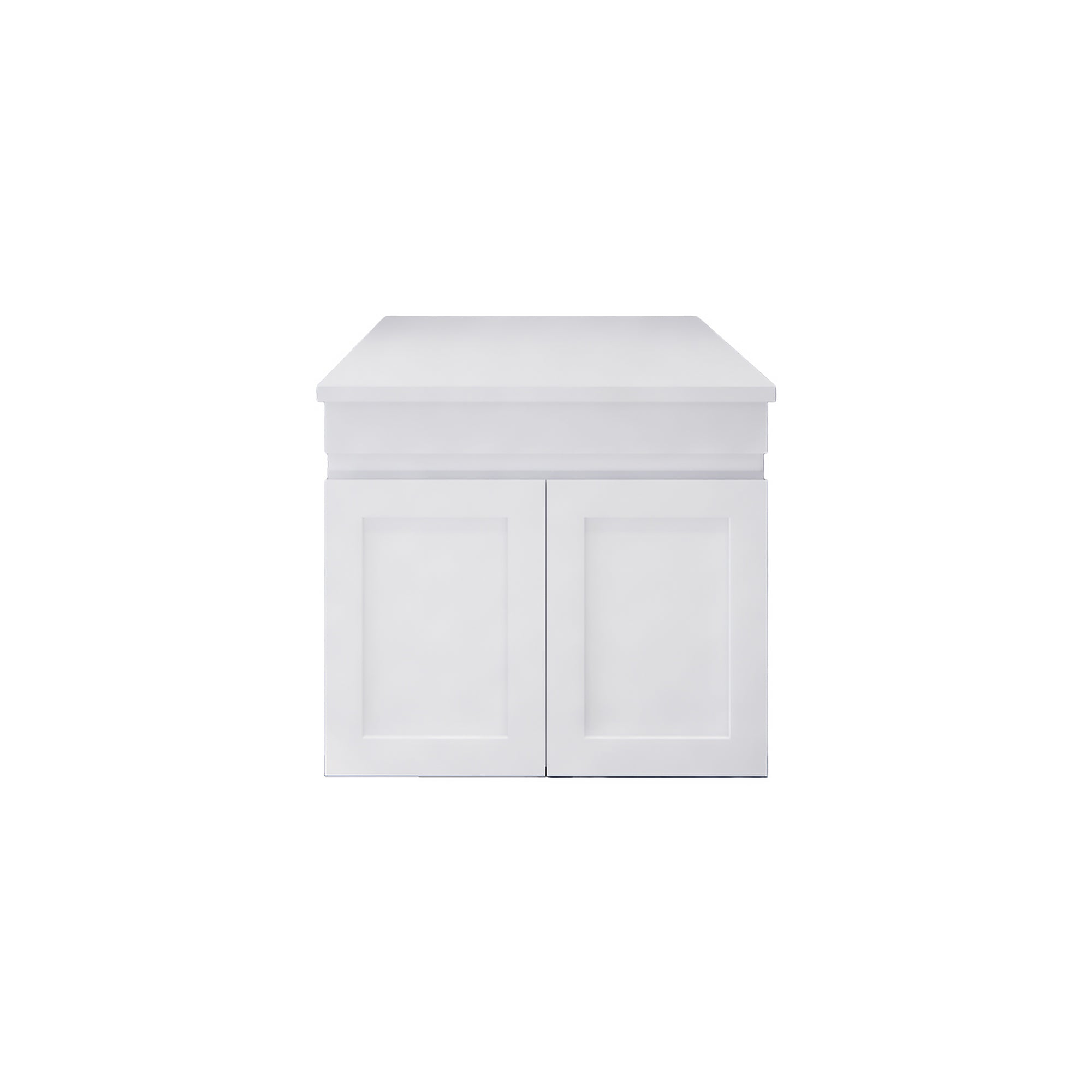 Upgrade your bathroom with the Miami 588mm Wall Hung Vanity. Matt White finish, fluted design and premium top options available.-Vanity-Pure White Stone Top-Ezymall AU