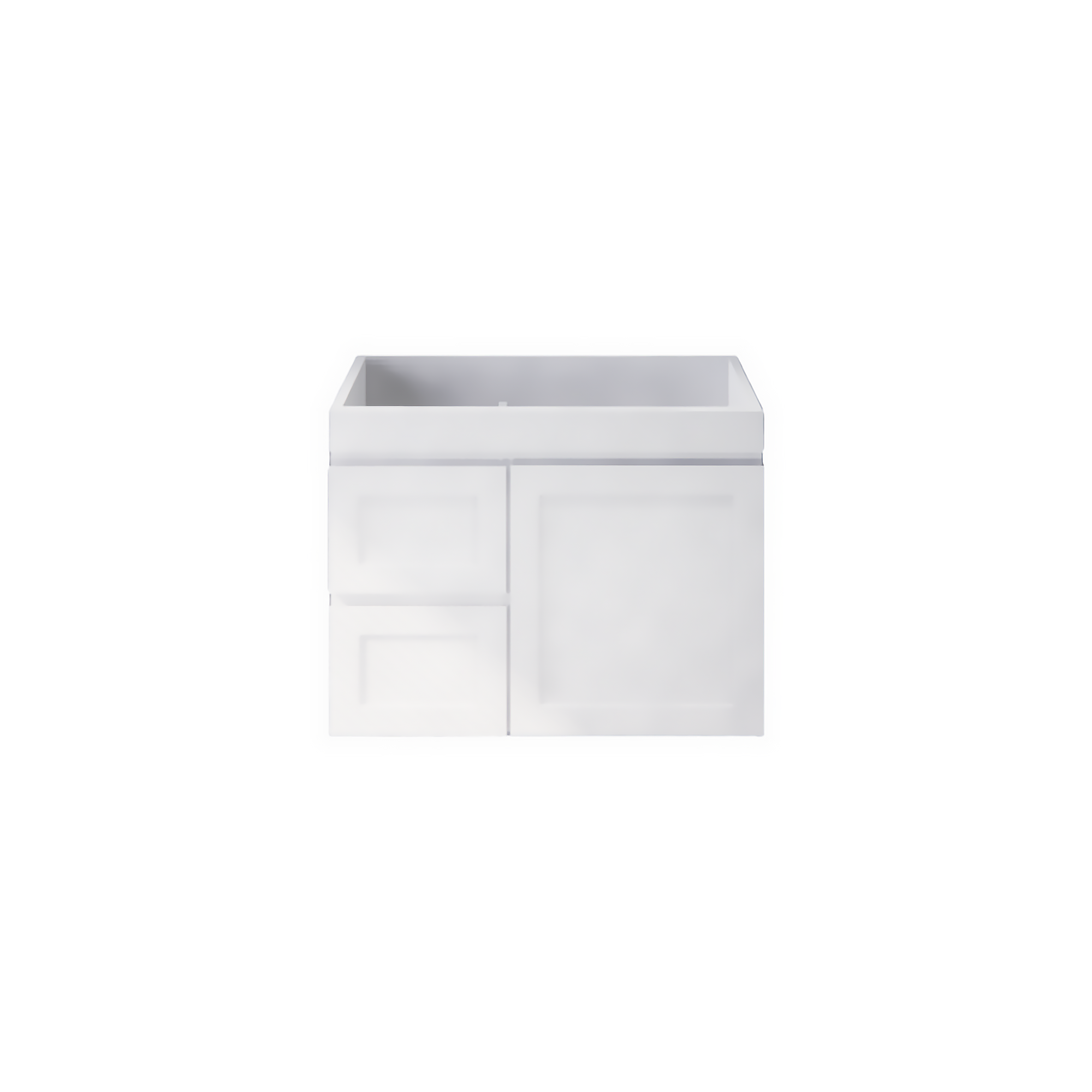 Upgrade your bathroom with the Miami 735mm Wall Hung Vanity. Fluted design, flexible storage and premium top options available.-Vanity-Left Hand Drawers-Cabinet Only-Ezymall AU