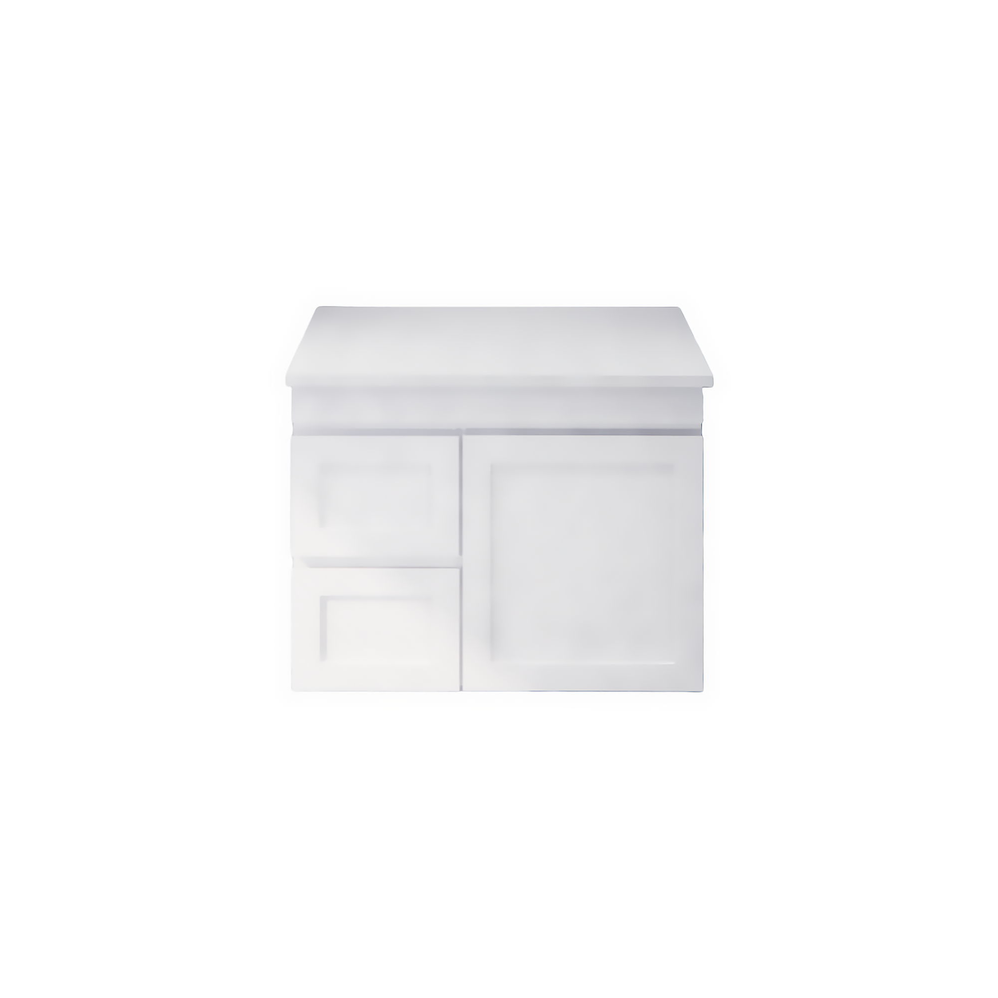 Upgrade your bathroom with the Miami 735mm Wall Hung Vanity. Fluted design, flexible storage and premium top options available.-Vanity-Left Hand Drawers-Pure White Stone Top-Ezymall AU