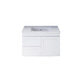 Load image into Gallery viewer, Upgrade your bathroom with the Miami 882mm Wall Hung Vanity. Fluted design, flexible storage and premium top options available.-Vanity-Left Hand Drawers-Handy Ceramic Top-Ezymall AU

